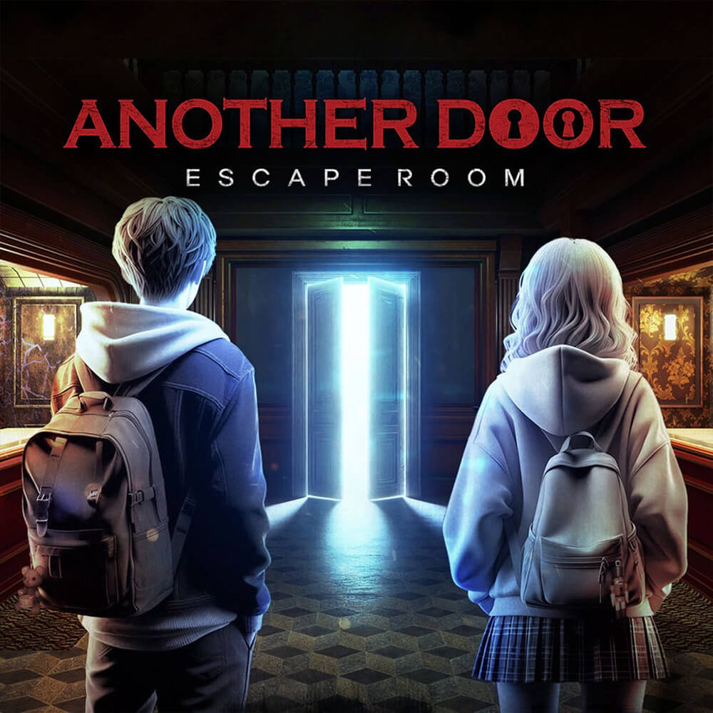 Players solving puzzles and escaping immersive rooms in Another Door Escape Room VR.