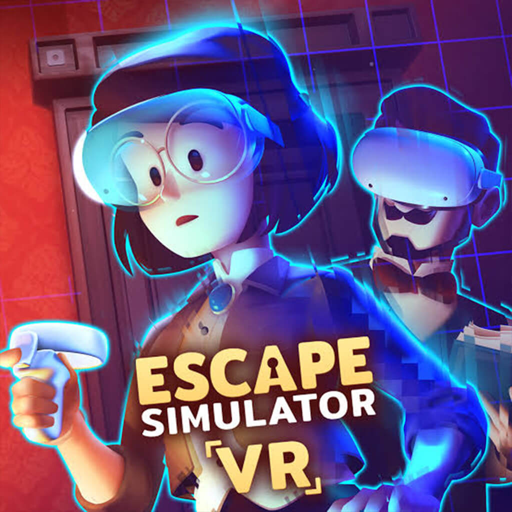 Players working together to solve puzzles in Escape Simulator VR.